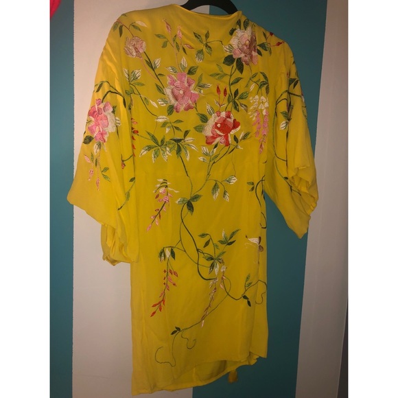 asos yellow floral dress